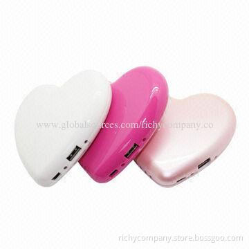Power banks with heart shape